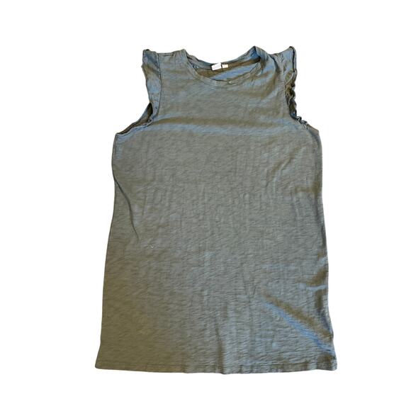 Gap Olive Green T-Shirt Dress Size Large Petite | Cap Sleeves | Cotton Blend - Picture 2 of 4